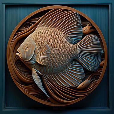 3D model Ordinary discus fish (STL)